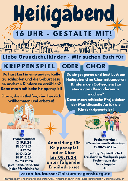 Flyer Krippenspiel Chor 2024