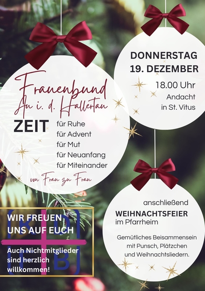 Frauenbund Weihnachtsfeier 2024