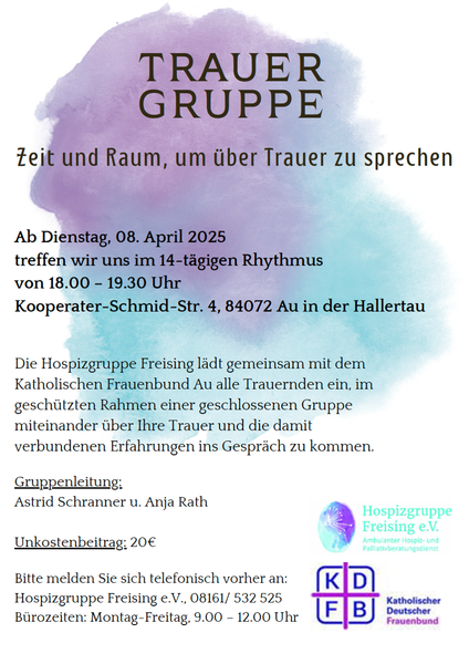 Flyer Trauergruppe