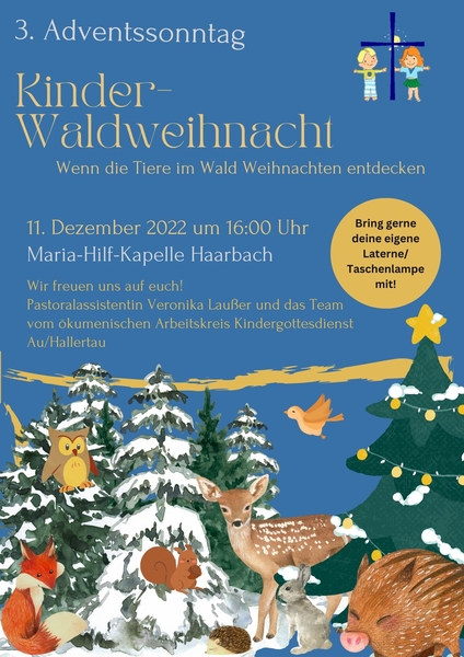 2022 Poster Kinder Waldweihnacht